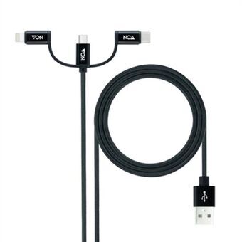 USB-kabel NANOCABLE 10.01.3200 Sort 1 m