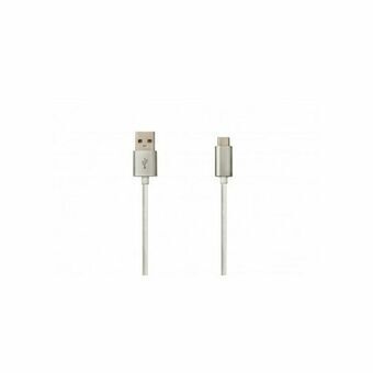 USB A til USB C-kabel DCU 391156 Sølvfarvet (1 m)