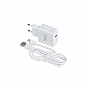 Vægoplader + USB mikrokabel DCU 37250000 Hvid 1 m