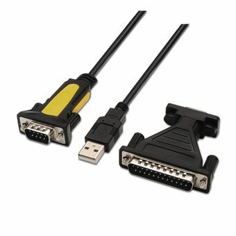 Data / opladerkabel med USB Aisens A104-0039 Sort 1,8 m