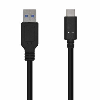 USB A til USB C-kabel Aisens A107-0450 1,5 m Sort