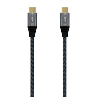 USB-C-kabel Aisens A107-0634 2 m Grå (1 enheder)