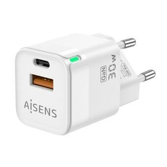 USB-kabel Aisens ASCH-30W2P004-W Hvid