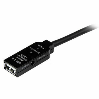 USB-kabel Startech USB2AAEXT 15 m Sort