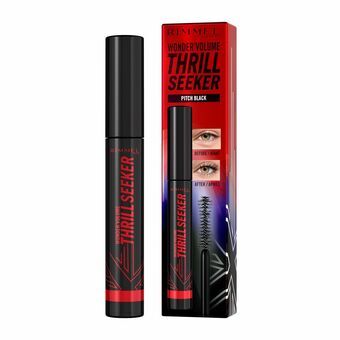 Mascara til Øjenvipper Rimmel London Volume Thrill Seeker Nº 004 Pitch Black 8 ml