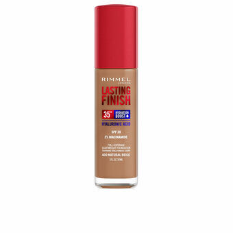 Flydende makeup foundation Rimmel London Lasting Finish Nº 400 Natural Beige Spf 20 30 ml