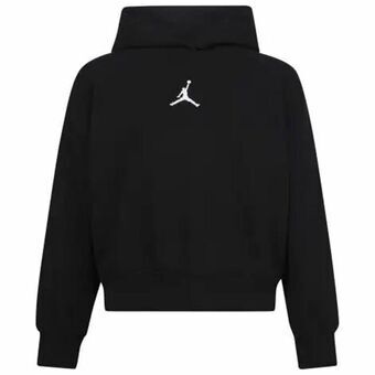 Sweatshirt med hætte til piger Jordan Jordan Icon Play Sort