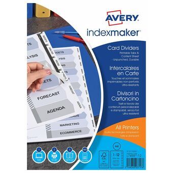 Faneblade Avery 1732061 Hvid Pap (1 enheder)