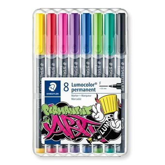 Sæt med Fiberpenne Staedtler 318 WP8-1 Grøn (8 Dele)