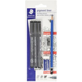 Sprittusch Staedtler 308 SBK3P2 Sort (3 Dele)