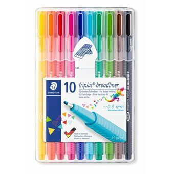 Sæt med Fiberpenne Staedtler 338 SB10 (10 Dele)