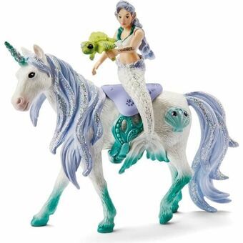 Figur Schleich 42509 Mermaid on sea unicorn Plastik