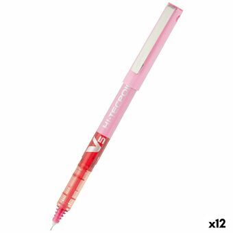 Pen med flydende blæk Pilot V-5 Hi-Tecpoint Pink 0,3 mm (12 enheder)