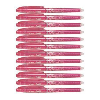 Liquid ink ballpoint pen Pilot FriXion Point Pink 12 enheder