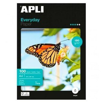 Glossy fotopapir Apli Everyday A4 100 Ark