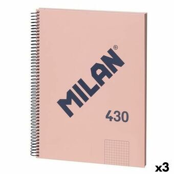 Notesbog Milan 430 Pink A4 80 Ark (3 enheder)