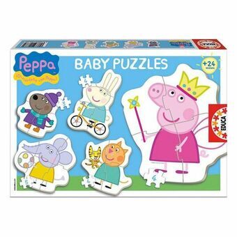 Sæt med 5 Puslespil Peppa Pig Educa Baby 15622 24 Dele