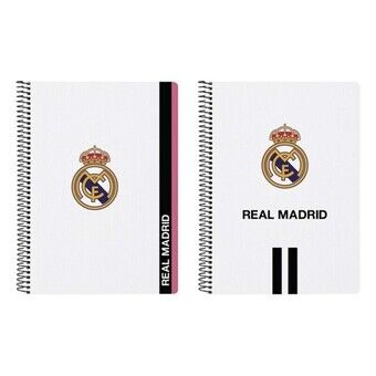 Ringbog Real Madrid C.F. Hvid Sort A5