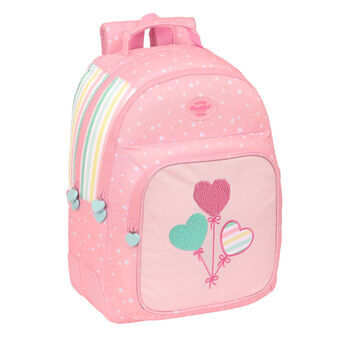 Skoletaske BlackFit8 Globitos Pink 32 x 42 x 15 cm