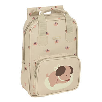 Skoletaske Safta Puppy 20 x 28 x 8 cm Beige