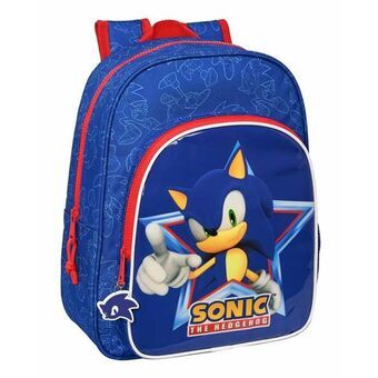 Skoletaske Sonic Let\'S Roll Marineblå 26 x 34 x 11 cm