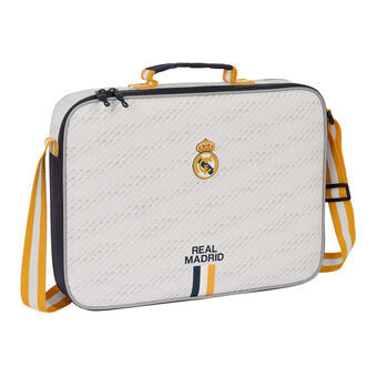 Skole skoletaske Real Madrid C.F. Hvid 38 x 28 x 6 cm