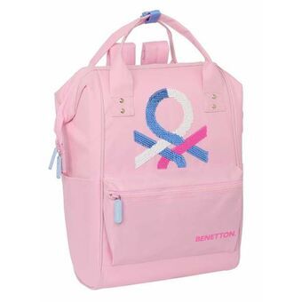 Skoletaske Benetton Pink 27 x 40 x 19 cm