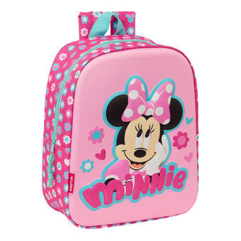 3D Børnetaske Minnie Mouse Pink 22 x 27 x 10 cm