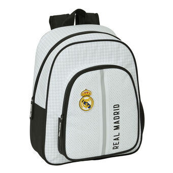 Skoletaske Real Madrid C.F. 24/25 Hvid Grå 28 x 34 x 10 cm