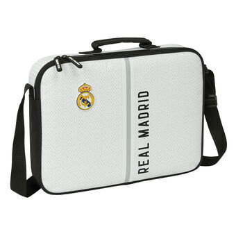 Skole skoletaske Real Madrid C.F. Hvid Grå 38 x 28 x 6 cm