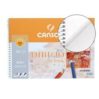 Tegneblok Canson C200400695 Hvid A4 Papir