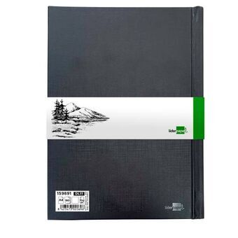 Tegneblok Liderpapel DL11 Sort 100 Ark