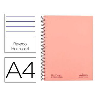 Notesbog Navigator NA22 Pink A4 80 Ark