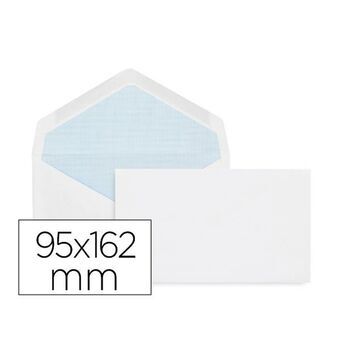 Konvolutter Liderpapel SO02 Hvid Papir 95 x 162 mm (25 enheder)