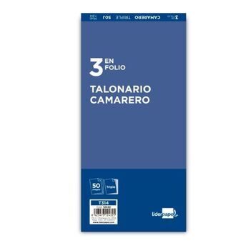 Tjenerbog Liderpapel T314 50 Ark (5 enheder)