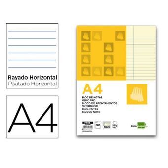 Notesblokken Liderpapel PR03 Gul A4 50 Ark