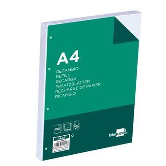 Udskifter Liderpapel RA02 Hvid A4 100 Ark