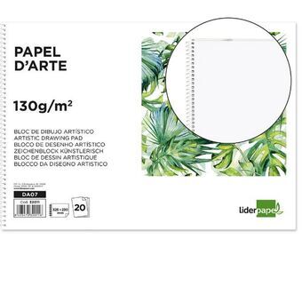 Tegneblok Liderpapel DA07 Hvid 20 Ark Papir