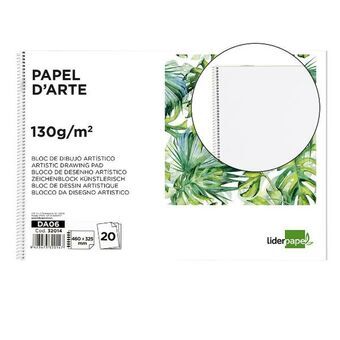 Tegneblok Liderpapel DA06 Hvid 20 Ark Papir