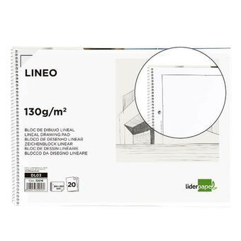 Tegneblok Liderpapel DL03 Hvid 20 Ark Papir