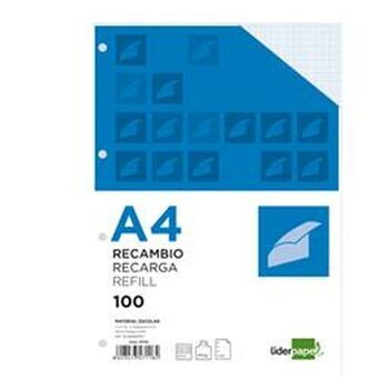 Udskifter Liderpapel RA04 Hvid A4 100 Ark