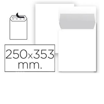 Konvolutter Liderpapel SB91 Hvid Papir 250 x 353 mm (1 enheder) (25 enheder)