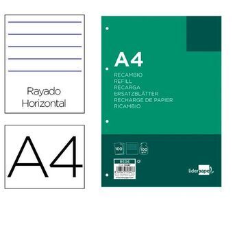 Udskifter Liderpapel RE06 A4 100 Ark Hvid