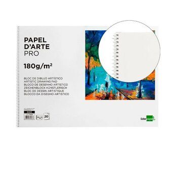 Tegneblok Liderpapel DA13 Hvid 20 Ark Pap