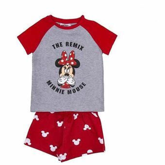 Børnepyjamasser Minnie Mouse Rød Grå