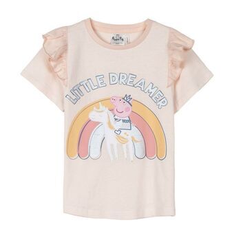 Børne Kortærmet T-shirt Peppa Pig Lyserød - 5 år