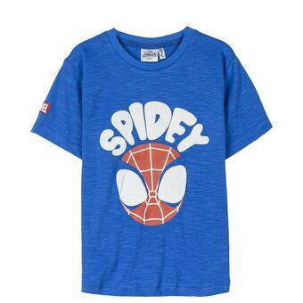 Børne Kortærmet T-shirt Spidey Blå - 3 år