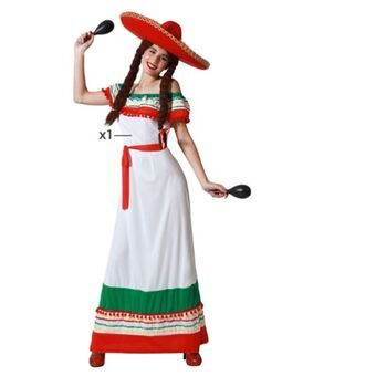 Kostume til voksne Multifarvet Mexicansk dame - XS/S