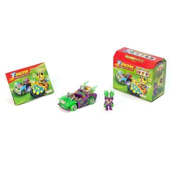 Bil-sæt Magicbox T-Racers Glow Race Car & Racer 8 Dele