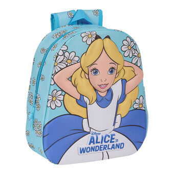 3D Børnetaske Clásicos Disney Alice in Wonderland Himmelblå 27 x 33 x 10 cm